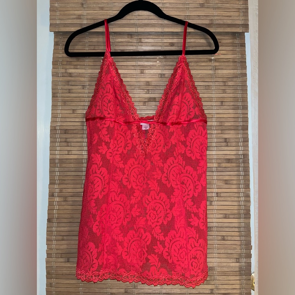 GW 2025 Victoria’s Secret Red Beautiful Perfect Condition length Lingerie Top - Picture 4 of 12